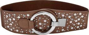 img 2 attached to BlackButterfly Elastic Stretch Interlock Buckle Women's Accessories at Belts