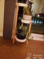 img 1 attached to 3 Tier Bamboo Plant Stand - Elegant Corner Display Holder For Indoor And Outdoor Garden, Home Decor And Plant Display Rack (3 Tier - 1) review by Todd Stone