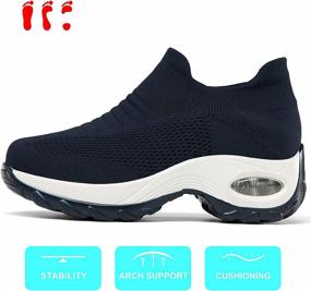 img 2 attached to Walking Sneakers Fashion Lightweight Platform Women's Shoes - Athletic