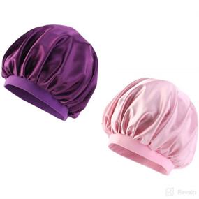 img 4 attached to 👒 CCCHO Womens Bonnet: Imitation Elastic Bathing Accessories for Stylish Haircare