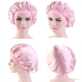 img 2 attached to 👒 CCCHO Womens Bonnet: Imitation Elastic Bathing Accessories for Stylish Haircare