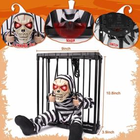 img 3 attached to Halloween Animatronic Talking Prisoner Decoration With Motion Sensor And Light - Spooky Indoor/Outdoor Prop For Kids And Adults | Clearance Halloween Décor