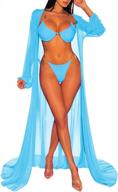 maxi mesh cover up: женский купальник с длинным рукавом для пляжа и бассейна логотип