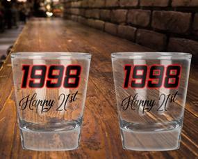 img 3 attached to 1998 21St Birthday Shot Glass - Funny Gift Idea (2 Pack, 1.75 OZ)