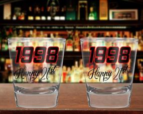 img 1 attached to 1998 21St Birthday Shot Glass - Funny Gift Idea (2 Pack, 1.75 OZ)
