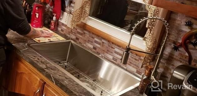 img 1 attached to Upgrade Your Kitchen With The IBune 33 Inch Undermount Stainless Steel Sink With Drain And Grid review by Seth Wood