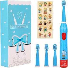 img 4 attached to Waterproof Rechargeable Electric Sonic Toothbrushes for Children