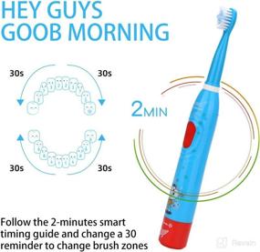 img 3 attached to Waterproof Rechargeable Electric Sonic Toothbrushes for Children