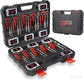 img 4 attached to 🔧 261-Piece TAILUG Thread Repair Kit: HSS Drill Helicoil Repair with SAE & Metric Sizes, Drill Threaded Inserts, Screw Tap Installation, and Break Tool