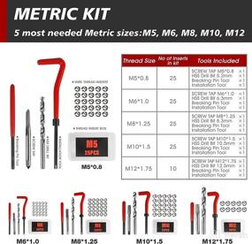 img 3 attached to 🔧 261-Piece TAILUG Thread Repair Kit: HSS Drill Helicoil Repair with SAE & Metric Sizes, Drill Threaded Inserts, Screw Tap Installation, and Break Tool