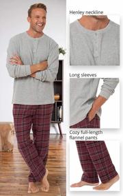 img 1 attached to Mens Christmas Pajamas Set - Cozy Flannel PajamaGram For Men