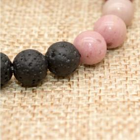 img 2 attached to Lava Rock Essential Oil Diffuser Bracelet For Women - 8Mm Stones For Stress Relief And Aromatherapy With Rhodonite