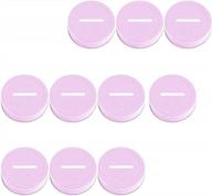 veiren 10-pack stainless steel mason jar coin slot covers with slotted inserts for regular mouth ball canning jars - perfect piggy bank lids in pink for kids and adults (70mm) logo