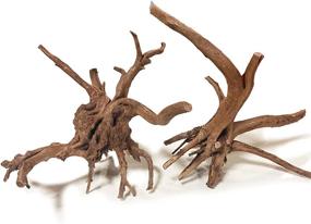 img 4 attached to Hamiledyi Natural Aquarium Driftwood: 2 Pcs Reptile Spider Wood Ornament Assorted Branches Log Decoration for Fish Tanks