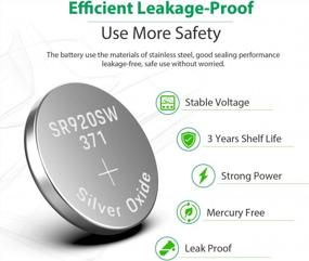 img 1 attached to LI-CB 40-Pack Watch Battery Replacement Set - 371 SR920SW 370 AG6, High-Capacity Silver Oxide 1.55V Batteries For Long-Lasting & Leak-Proof Performance In Watches