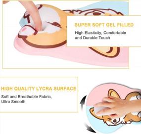 img 1 attached to HAOCOO Ergonomic Mouse Pad with Cute Corgi Design, Wrist Support and Non-Slip Backing - Ideal for Gaming, Office, and Laptop Use (Blue & Pink)