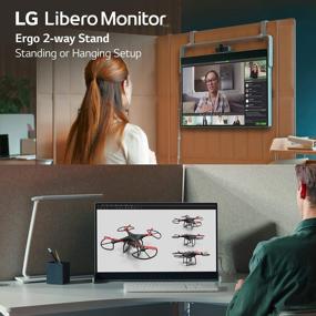 img 2 attached to 🖥️ LG 27MQ70QC S AUS Libero Monitor: Detachable Webcam, 2560X1440 Resolution, 75Hz Refresh Rate, Built-In Speakers