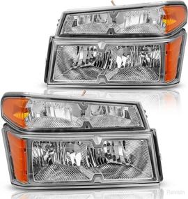 img 4 attached to 🔦 DWVO Chrome Headlight Assembly for 2004-2012 Chevy Colorado/GMC Canyon – Replacement Headlamps with Bumper Lights, Driver & Passenger Side