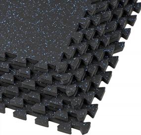 img 4 attached to Transform Your Fitness Space With Xspec'S Interlocking Rubber Top Foam Floor Tiles - 48 Sq Ft Of Quality And Durability
