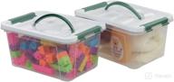 📦 pekky 6 quart storage container box with handle and latching fresh design, small toy organizer bin, pack of 2 logo