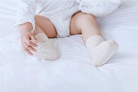 img 3 attached to QandSweet Combed Cotton Non-Skid Ankle Socks For Newborns, Infants And Toddlers - Perfect For Your Baby Boy!