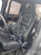 img 1 attached to Pair Of All Black Racing Seats W/Silders - PVC Snake Pattern & Carbon Fiber Style Leather Reclinable review by Raymond Wade