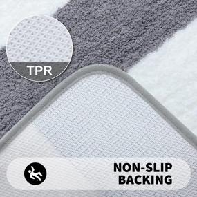 img 1 attached to Soft And Absorbent Microfiber Shaggy Bathroom Rug - Non-Slip, Thick Plush Bath Mat - Machine Washable, Dry Quickly - 24" X 47" Grey