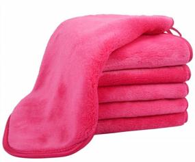 img 4 attached to Effortlessly Remove Makeup With VIVOTE Microfiber Face Cloths - Ultra-Soft, Reusable, And Perfect For Women And Babies - 6 Pack, Dark Pink