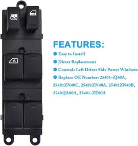 img 3 attached to 🪐 Driver Side Master Power Window Switch 25401-ZJ60A for Nissan Sentra 2008-2012