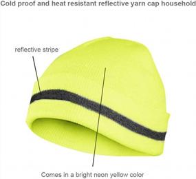 img 3 attached to Stay Visible And Warm This Winter With XIAKE Reflective Knit Beanie Hat