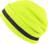 оставайтесь на виду и согревайтесь этой зимой с помощью светоотражающей вязаной шапки xiake логотип