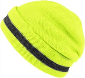 img 4 attached to Оставайтесь на виду и согревайтесь этой зимой с помощью светоотражающей вязаной шапки XIAKE