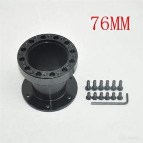 img 2 attached to Black Universal Steering Wheel Spacer Interior Accessories for Steering Wheels & Accessories