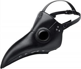 img 2 attached to Gothic Plague Doctor Bird Mask - Retro Steampunk Props Long Nose Beak For Halloween Gas Costume