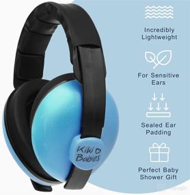 img 2 attached to 👶 Kiki Babies Noise Cancelling Infant Headphones – Baby Ear Muffs with Wipes Dispenser & Travel Bag – Premium Soft Ear Protectors for Concerts, Outdoors, Airplane – Comfortable Design
