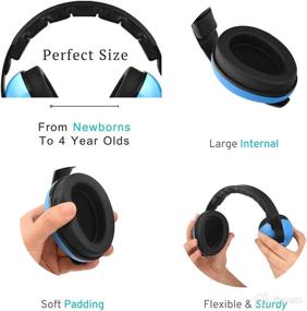 img 1 attached to 👶 Kiki Babies Noise Cancelling Infant Headphones – Baby Ear Muffs with Wipes Dispenser & Travel Bag – Premium Soft Ear Protectors for Concerts, Outdoors, Airplane – Comfortable Design