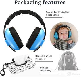 img 3 attached to 👶 Kiki Babies Noise Cancelling Infant Headphones – Baby Ear Muffs with Wipes Dispenser & Travel Bag – Premium Soft Ear Protectors for Concerts, Outdoors, Airplane – Comfortable Design