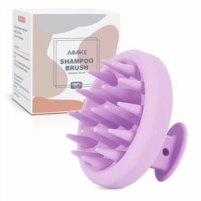 img 4 attached to Revive Your Scalp With AIMIKE Soft Silicone Hair Scrubber – Perfect For Hair Washing, Dandruff Removal, And Hair Growth Stimulation – Use On Wet Or Dry Hair - Violet