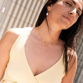 img 3 attached to Womens 14-16 Inch Gold Interlocking Rings Choker Necklace: Sophisticated Linked Design For Statement Style
