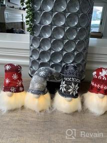img 5 attached to Набор из 4 рождественских гномов с блестками - идеальный скандинавский декор для Санта-Томте!