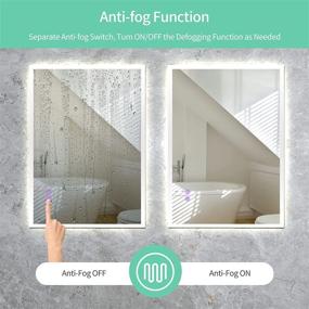 img 1 attached to 28X20 Inch Backlit LED Bathroom Mirror With Anti-Fog, Touch Switch, And Brightness Memory - Horizontal/Vertical Orientation