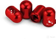 lighting sale 4 pcs tire valve stem caps for car (red logo