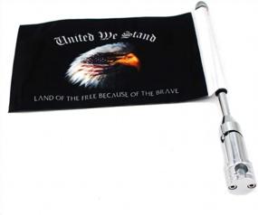 img 2 attached to Adjustable Motorcycle Flag Mount With United We Stand Flag For Efficient Folding