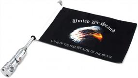 img 4 attached to Adjustable Motorcycle Flag Mount With United We Stand Flag For Efficient Folding