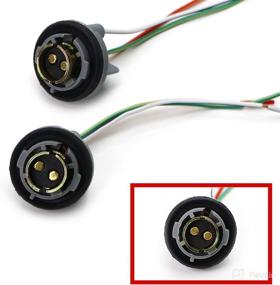 img 3 attached to 🔌 iJDMTOY (2) 1157 2057 2357 7528 Metal Socket/Base with Pigtail Wiring Harness, Ideal for Turn Signal, Brake/Tail Lights, LED Bulbs Retrofit, and More