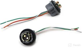 img 2 attached to 🔌 iJDMTOY (2) 1157 2057 2357 7528 Metal Socket/Base with Pigtail Wiring Harness, Ideal for Turn Signal, Brake/Tail Lights, LED Bulbs Retrofit, and More