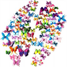 img 4 attached to Add A Touch Of Magic With 120 Colorful Butterfly Wall Stickers - Perfect For Parties, Offices, And Bedrooms!