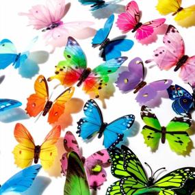 img 3 attached to Add A Touch Of Magic With 120 Colorful Butterfly Wall Stickers - Perfect For Parties, Offices, And Bedrooms!