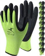 🧤 10-pair-pack safety work gloves: latex coated for men and women, knit firm grip logo