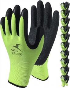 img 4 attached to 🧤 10-Pair-Pack Safety Work Gloves: Latex Coated for Men and Women, Knit Firm Grip